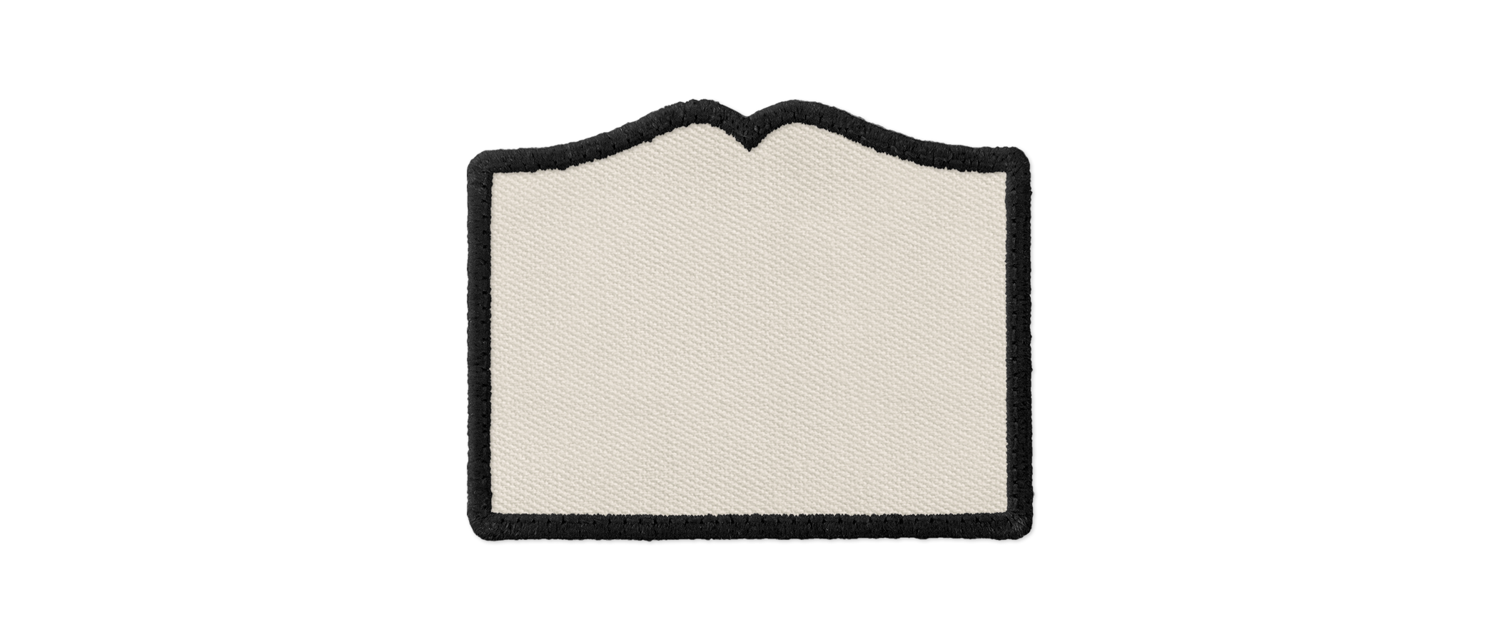 Welcome sign patch shape